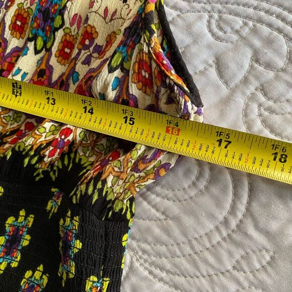 Boho Maxi L Dress Handkerchief Hem Cottage Indie Festival Hippie Bohemian B8 - Picture 10 of 13